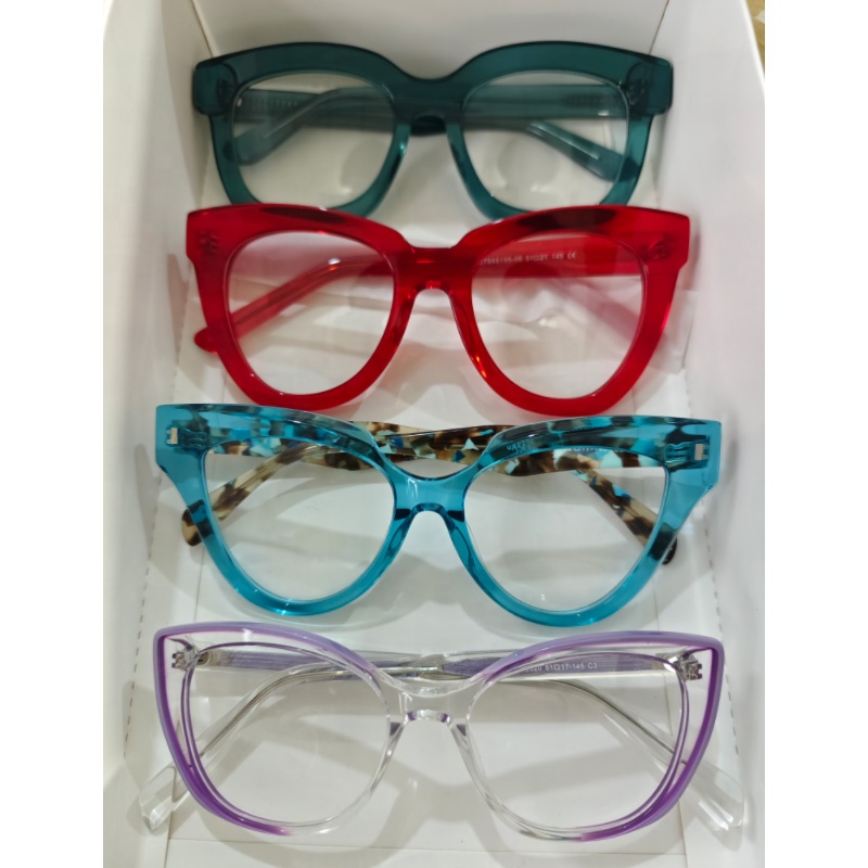 High Quality Handmade Acetate Eyewear Frame Custom Logo Women Men Fashion Optical Glasses Large Spectacle Eyeglasses Frame Mixed