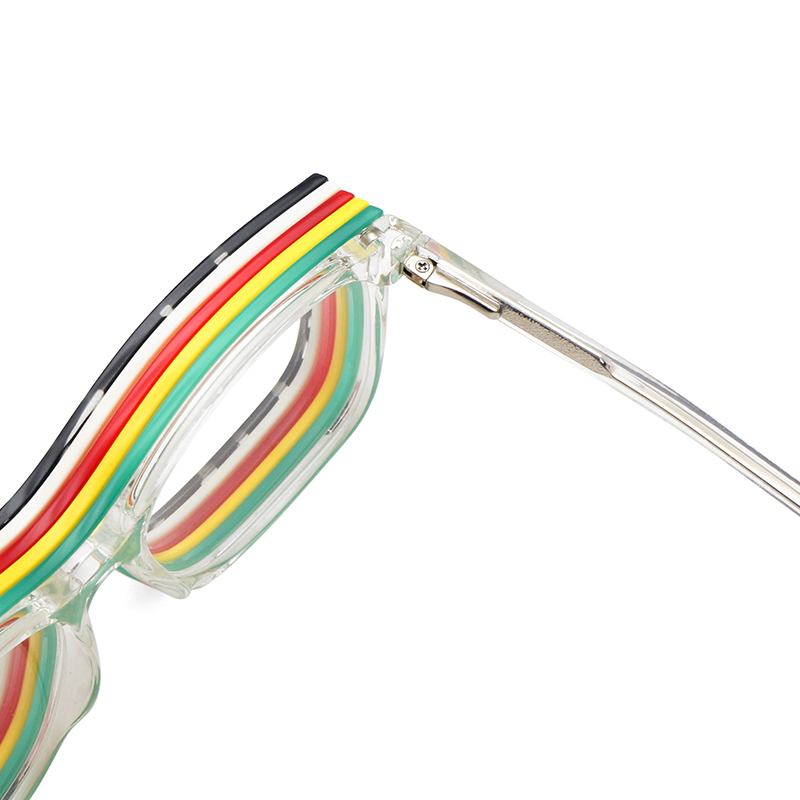Newest 5 in 1 Non Lenses TR90 Clip on Magnetic Glasses Square Optical Frame Men Multi-color Glasses Frame Female with Pouch