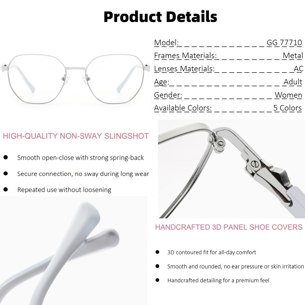 Customization High-end Handcrafted Metal Optical Glasses High Quality Light Full-Rim Eyeglasses Frames For Daily Wear OEM/ODM