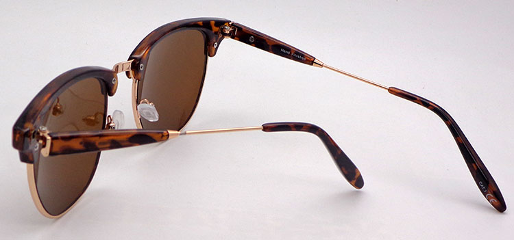 CE New Italy Design Glasses Custom Made Eyebrow Tortoise Gold Rim Half Rimless Retro Fashion Designer Sunglasses