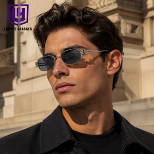 Small Rectangle Slim Metal Frame Textured Temples Vintage Retro Casual Driving Outdoor Streetwear Eyewear Sunglasses