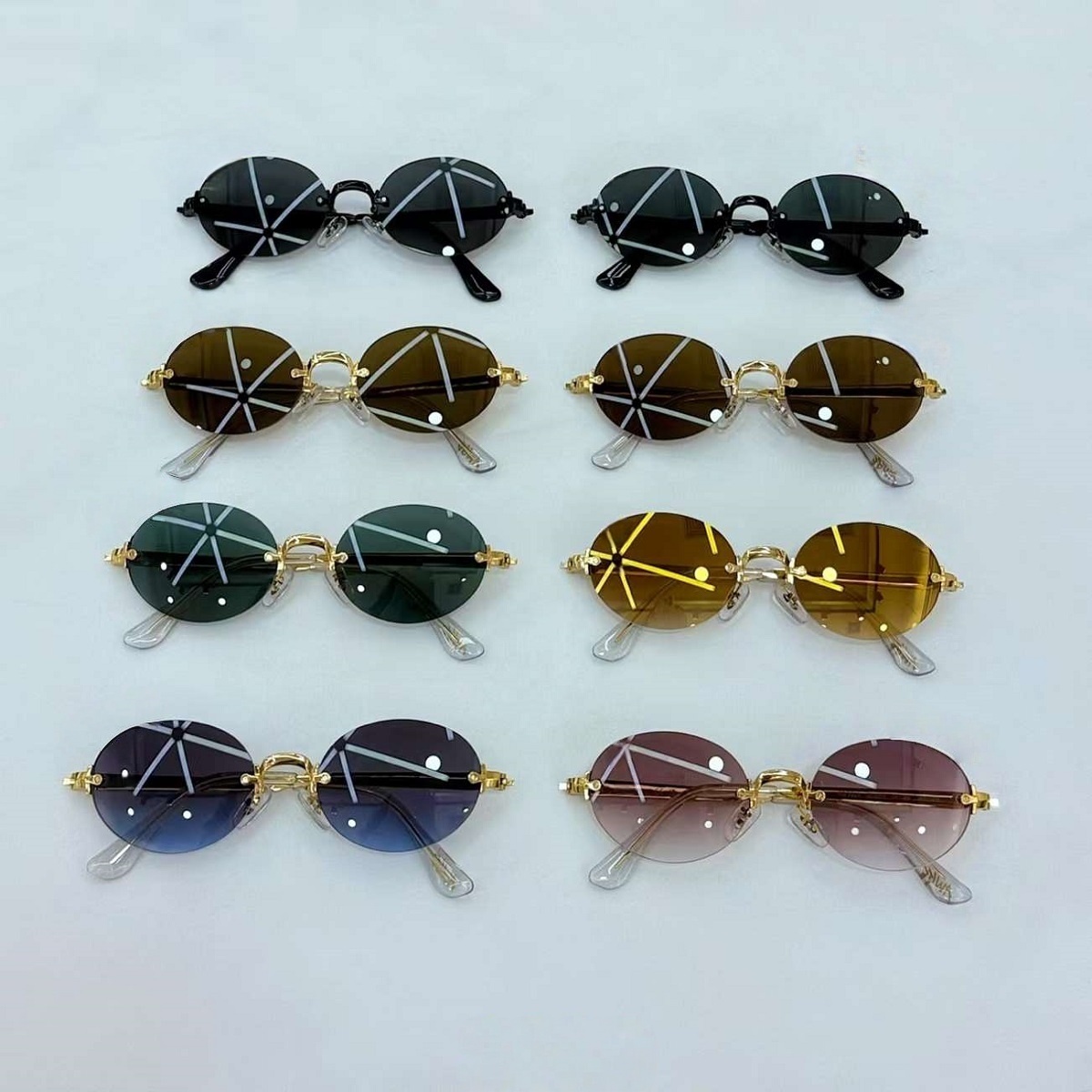 Trending Acetate Manufacturer High Quality Original Polarized UV400 Men Women Luxury Eyewear Designer Glasses Rimless Sunglasses