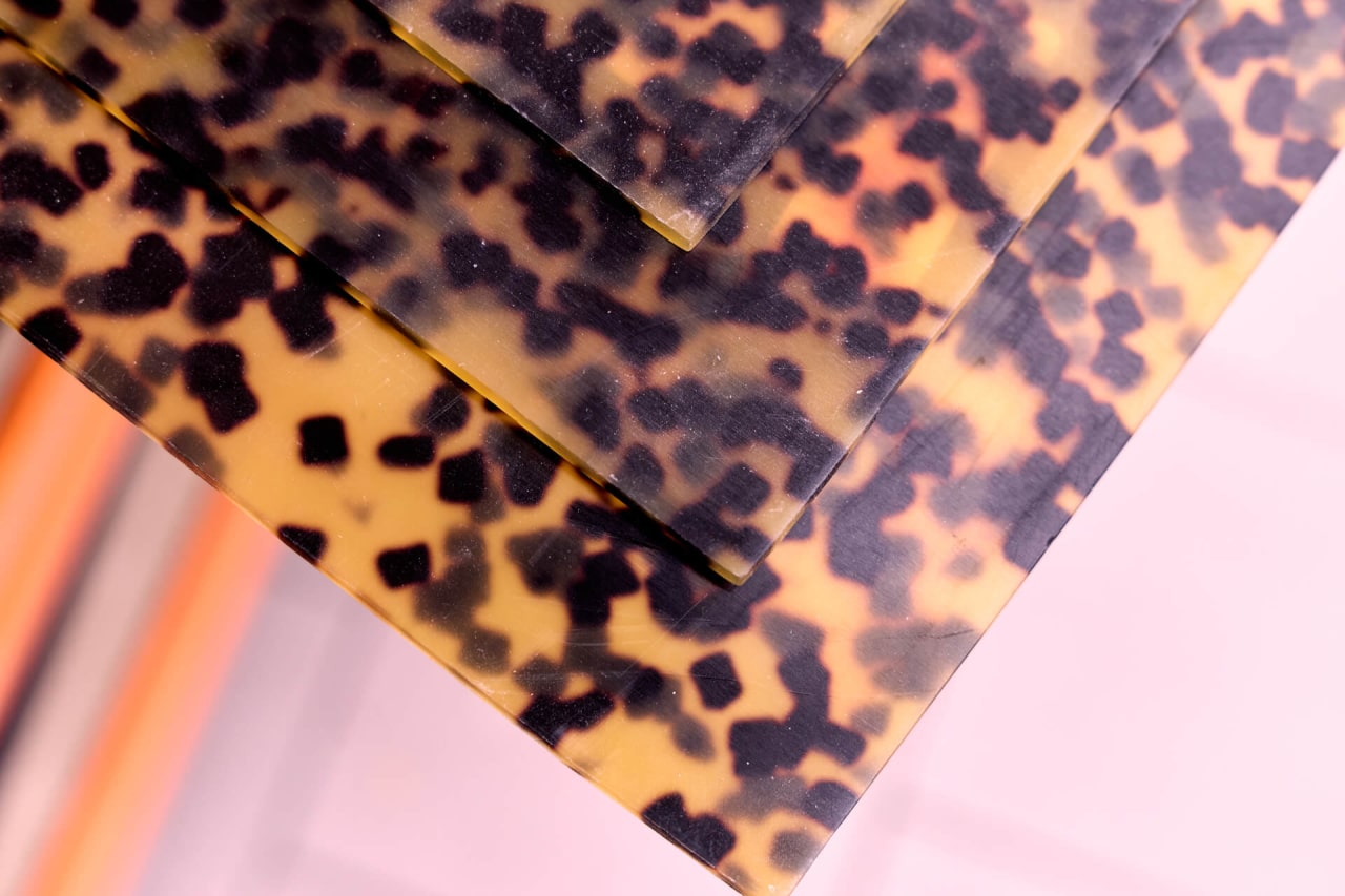 Premium Italian cellulose acetate sheet cutting and CNC machining