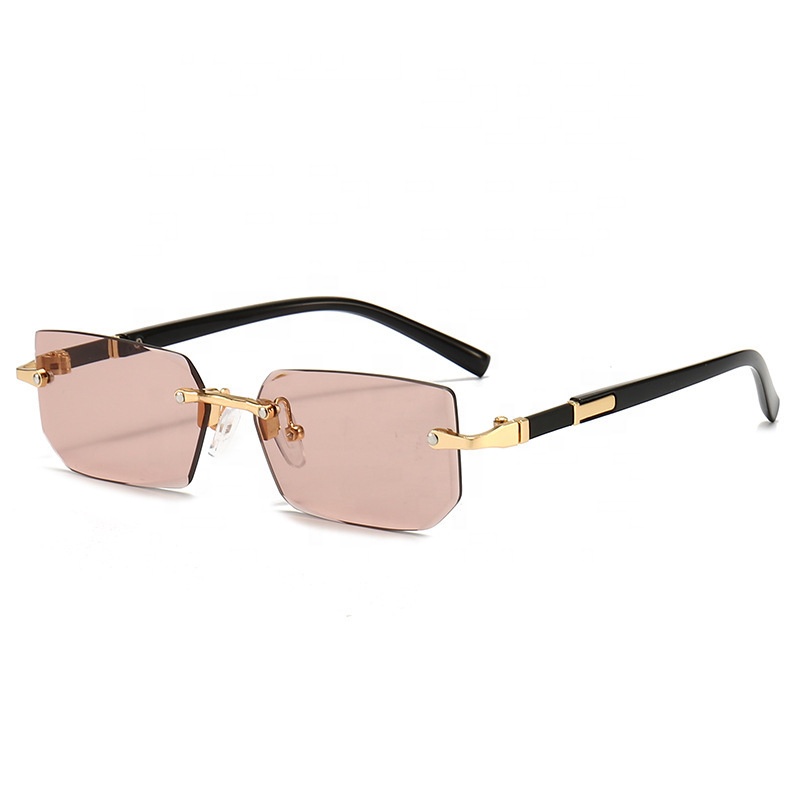 Private Label Rimless Eye Wear Sun Glasses UV400 Protection CE ISO9001 Certified For Daily Wear And Outdoor Activities